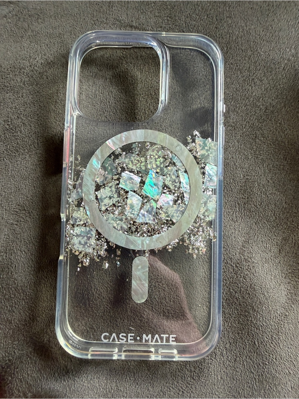 Case-Mate Clear Iridescent Glitter MagSafe Phone Case - Clear-16Pro